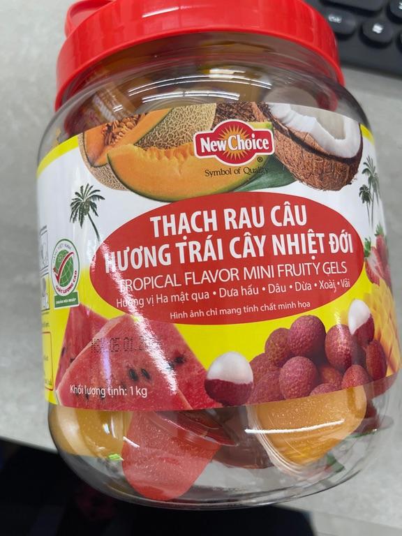 Thạch rau câu hương trái cây nhiệt đới New Choice 1kg