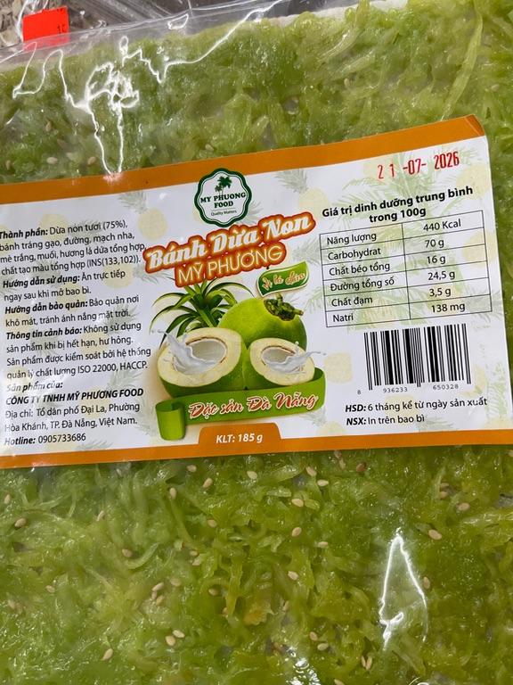 Bánh Dừa Non Mỹ Phương 185g