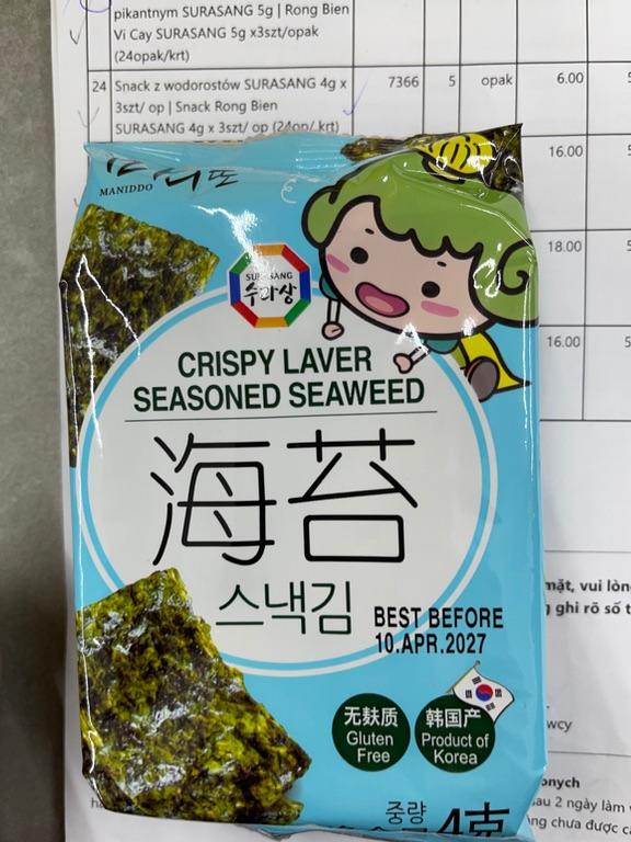 Snack rong biển giòn Maniddo Surasang 4g