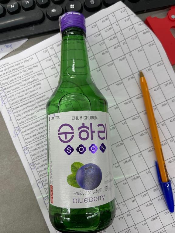 Rượu Soju Lotte Chum Churum vị việt quất 350ml