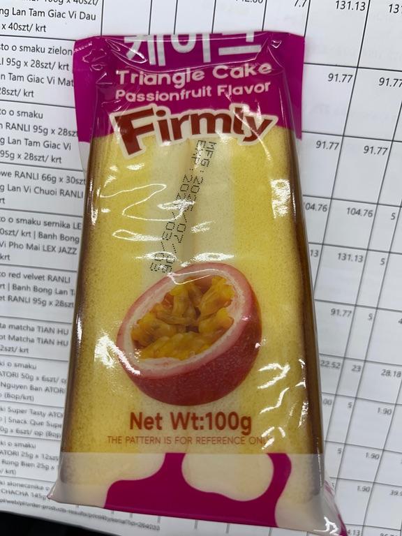 Bánh bông lan tam giác vị chanh dây Firmly 100g