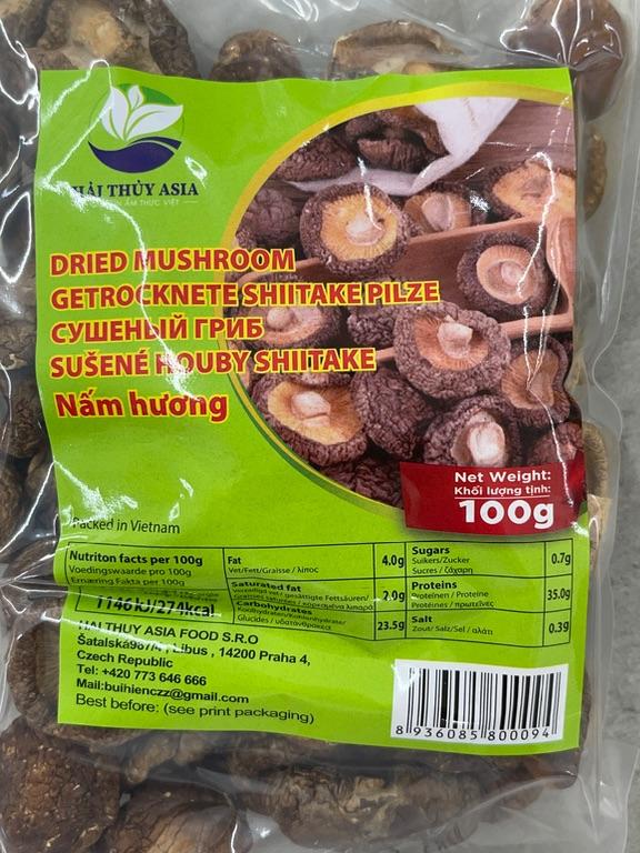 Nấm hương khô Hải Thủy Asia 100g