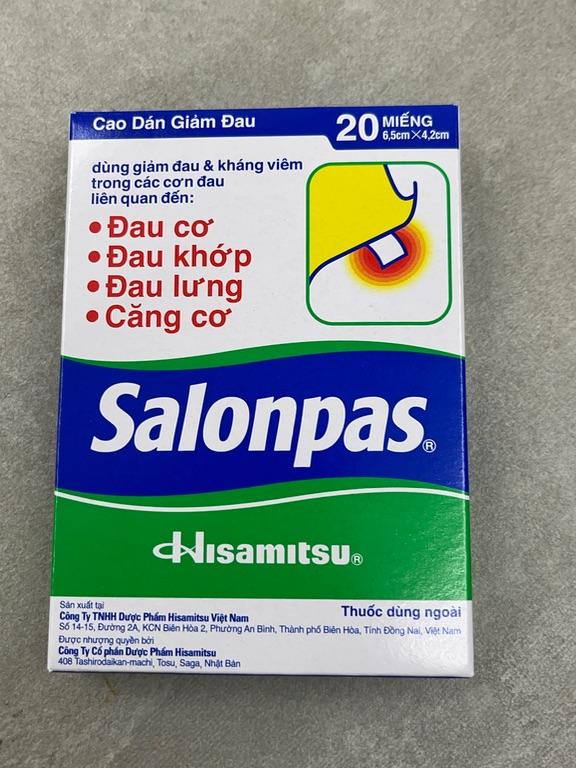 Cao Dán Giảm Đau Salonpas 20 miếng